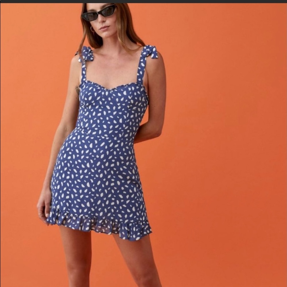 New Reformation Christine Mini Dress Moray